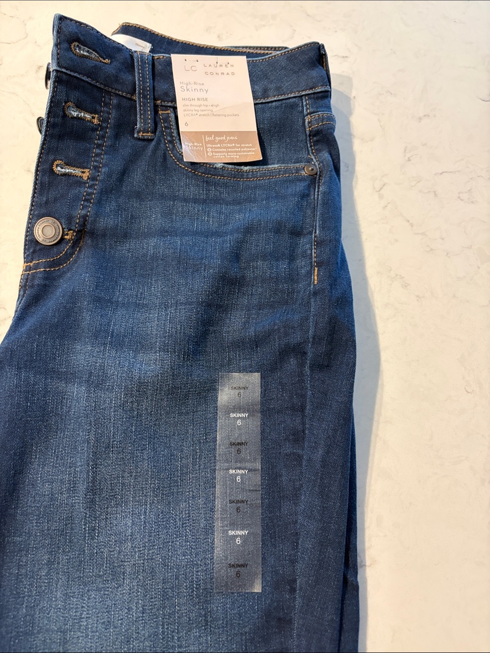 LC Lauren Conrad Skinny Jeans in Dark Indigo